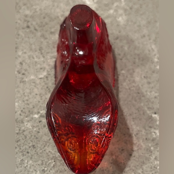 Fenton Ruby Red Glass Slipper - Picture 5 of 8